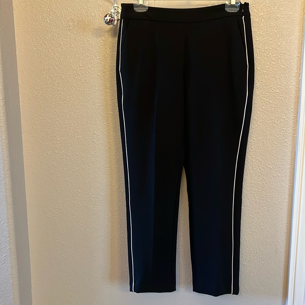 Simply Vera Vera Wang Striped crop tuxedo pant, size small